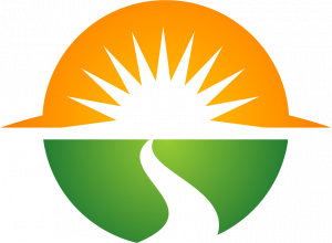 Logo di VictorVillage.net: sole che sorge sul prato